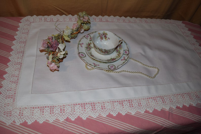 Antique 1890's English Butler's Cloth Butler Tray Cloth With Hand Made ...