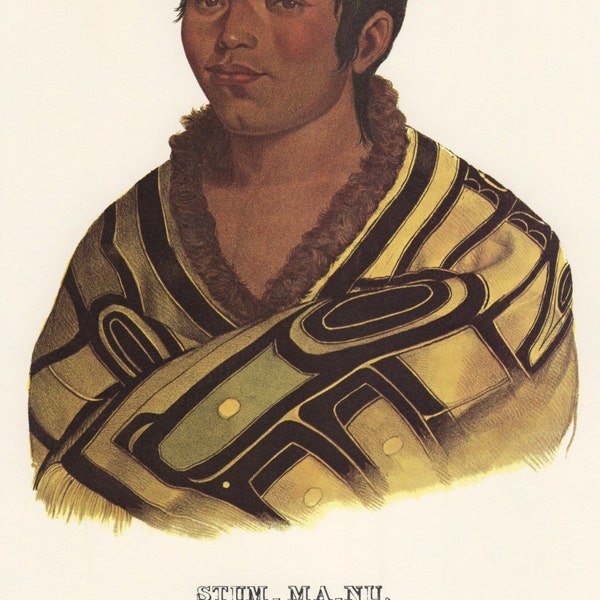 Stum-Ma-Nu Vintage Native American Indian  Print "Stum-Ma-Nu, A Flathead Boy" History Indian Tribes of North America 1978 Vol I
