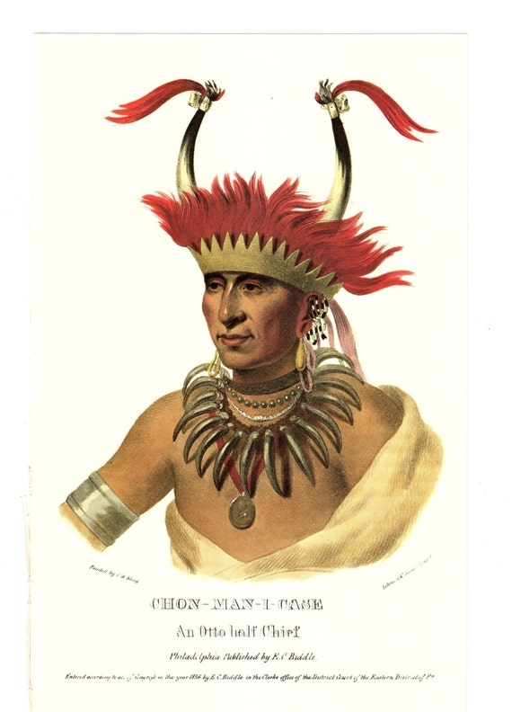 Chon-man-i-case, Otto Half Chief Vintage Native American