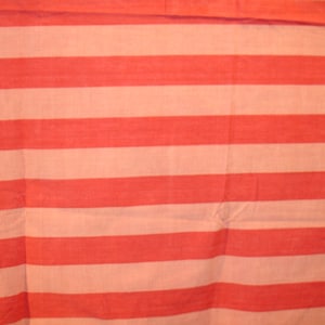 Vintage  1920's French Ticking/Upholstery Fabric in Tone on Tone Red Stripes 35" by  24 "  MPYRS 050 A