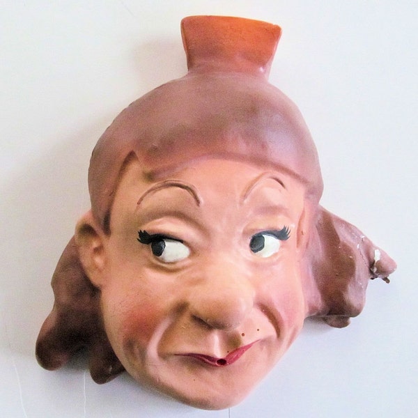 Vintage STRING HOLDER Ugly STEPSISTER Anastasi  Cinderella Disney  Chalkware 1950s