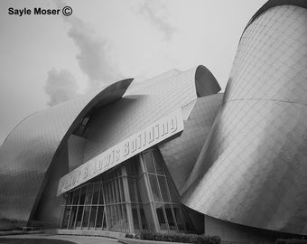 Cleveland Peter B Lewis Gehry Building 2 Fine Art Photograph, Architecture Photo, Best of Cleveland, Case Western Reserve University