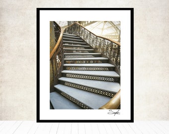 The Rookery Staircase 3 Fine Art Photograph, Wall Art, Home Decor, Chicago Image, Gift, Grand Staircase, Building Photograph, Architecture