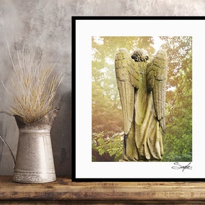 Angel Statue 36 Fine Art Photograph, Wall Art, Room Decor, Angel Wings Photo, Photo Gift, Guardian Angel, Lakeview Cemetery Cleveland, Ohio