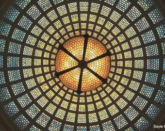 Chicago Cultural Center Tiffany Dome Ceiling Fine Art Photograph, Wall Art, Room Decor, Tiffany Glass Image, Gift, Dome Print, Chicago Image