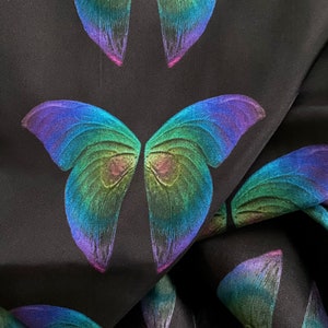 Butterfly Wing Scarf Silk Modal 50x50 Inches, Women's Accessories, Holiday Gift image 6