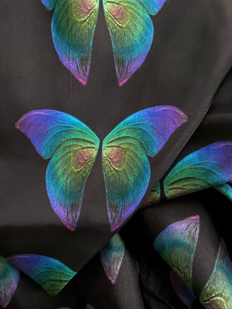 Butterfly Wing Scarf Silk Modal 50x50 Inches, Women's Accessories, Holiday Gift image 6