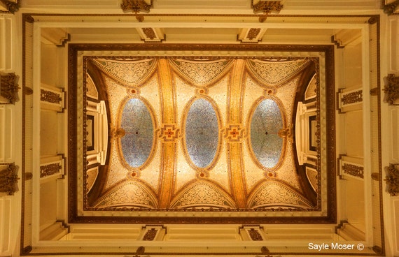 Marshall Fields Tiffany Dome Ceiling Fine Art Photograph Wall Art Chicago Landmark Macy S Chicago Architecture Image Ceiling Photo