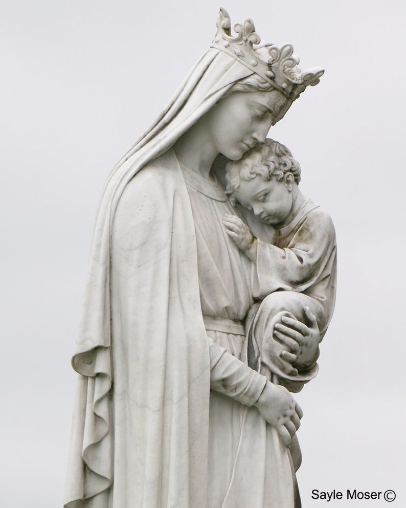 Queen Mary and Christ Child Statue Fine Art Photograph Wall Etsy