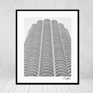 Chicago Marina City Building 1 Fine Art Photograph, Gallery Wall Art, Room Decor, Architecture Print, Chicago Photography, Landmark Building