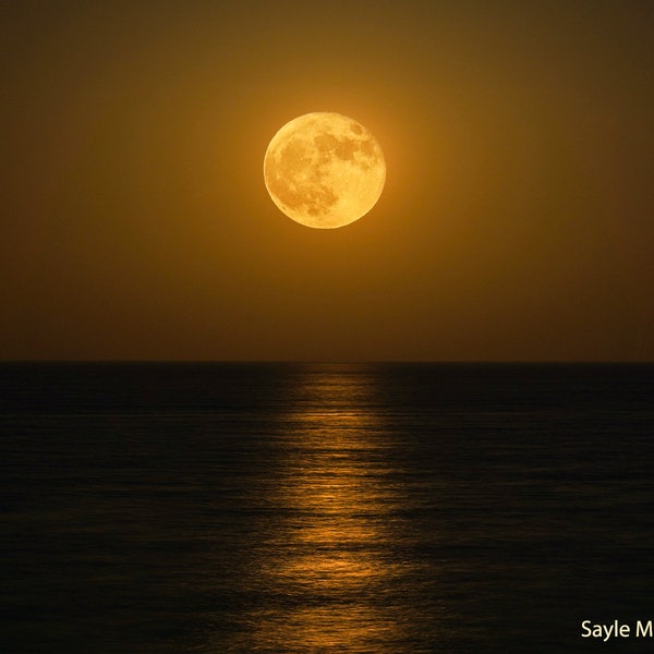 Lake Michigan Full Moon 4 Fine Art Photograph, Wall Art, Room Decor, Great Lakes Image, Photo Gift, Water Print, July Buck Moon Photograph