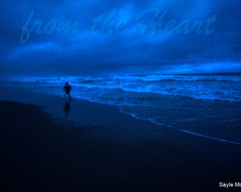 Midnight Run on Rockaway Beach Fine Art Photograph, Wall Art, Home Decor, Ocean Print, Beach Photo, Night Beach Photograph, Photo Gifts