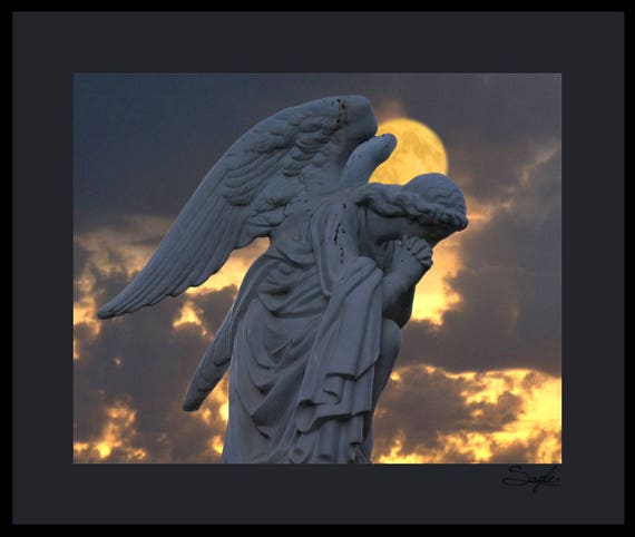 Angel of the Moon Fine Art Photograph, Wall Art, Gift, Angel