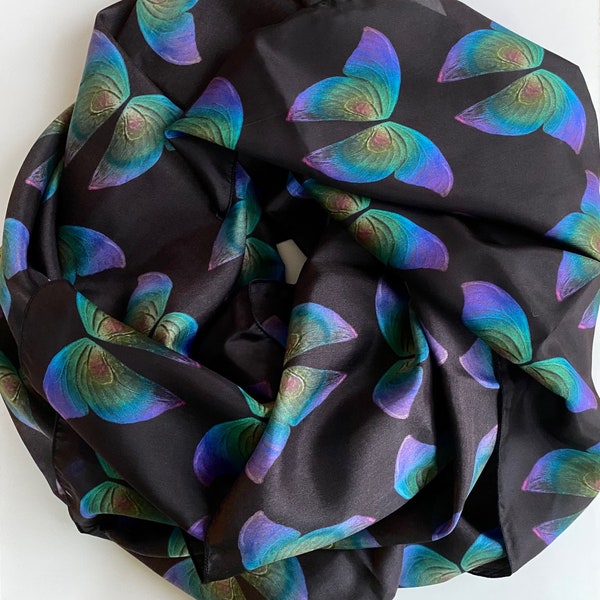 Butterfly Wing Scarf Silk Modal 50x50 Inches, Women's Accessories, Holiday Gift