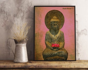 Buddha Statue 1 Fine Art Photograph, Wall Art, Spa Decor, Yoga Studio Wall Art, Meditation Photo, Zen Buddhist Image, Japanese Buddha Statue