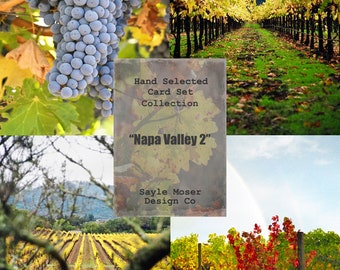 Greeting Cards "Napa Valley 2" Handmade Set of 4, Photo Cards, Everyday Greeting Card, Blank Inside and Cards Come with Envelopes, Send Love