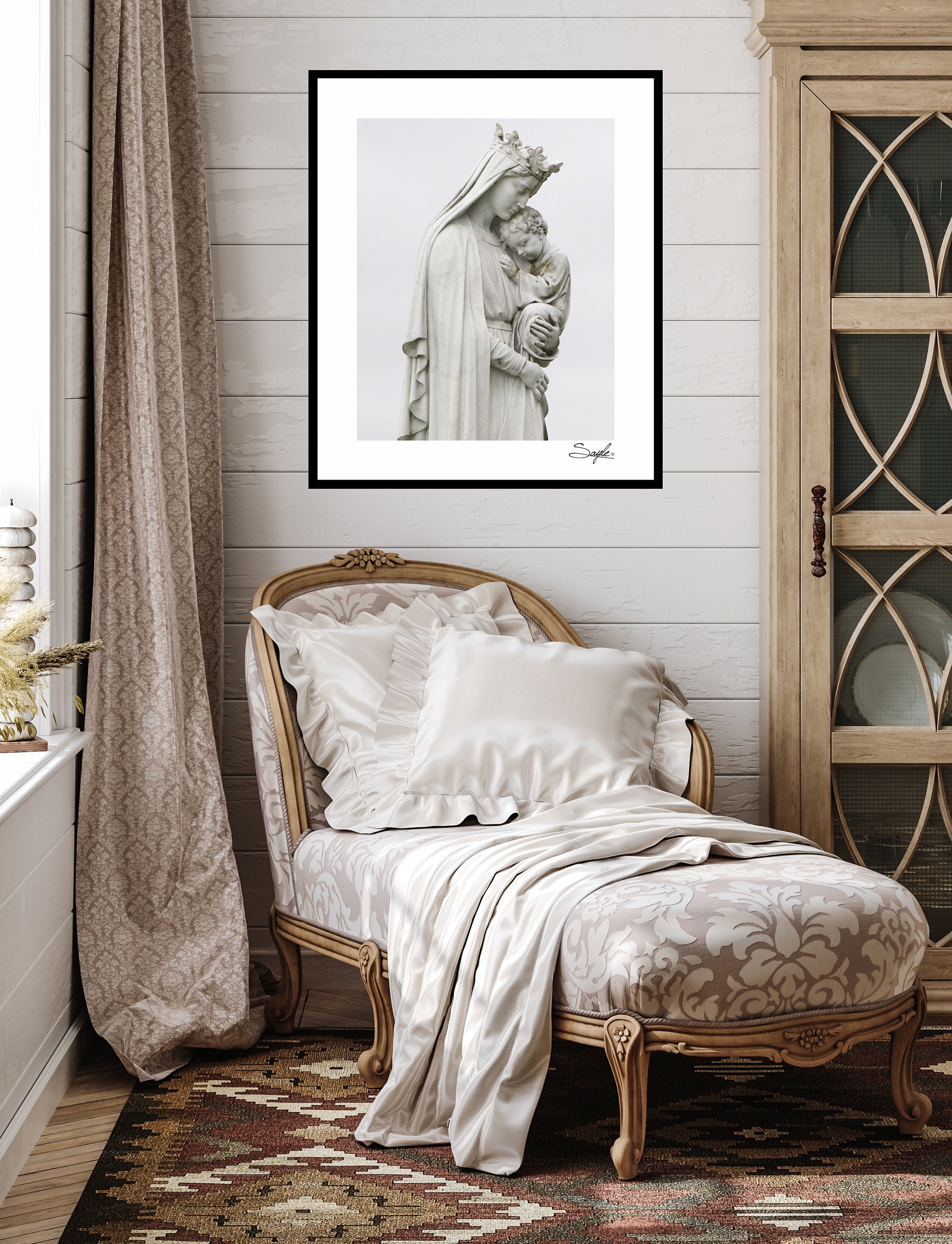 Queen Mary and Christ Child Statue Fine Art Photograph, Wall Art ...