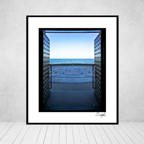 Lake Cathedral Fine Art Photograph, Wall Art, Lake Michigan, Photo Gift, Landing Photo, Door Print, Chicago Image, Loyola Lake Shore Campus