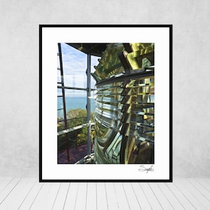 Grosse Point Lighthouse 2 in Evanston Fine Art Photograph, Wall Art, Room Decor, Lighthouse Image, Gift, Evanston Photo, Fresnel Lens Photo