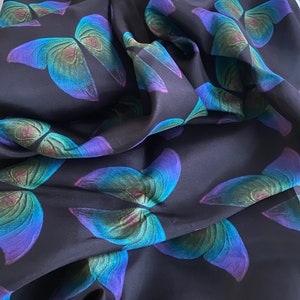 Butterfly Wing Scarf Silk Modal 50x50 Inches, Women's Accessories, Holiday Gift image 3
