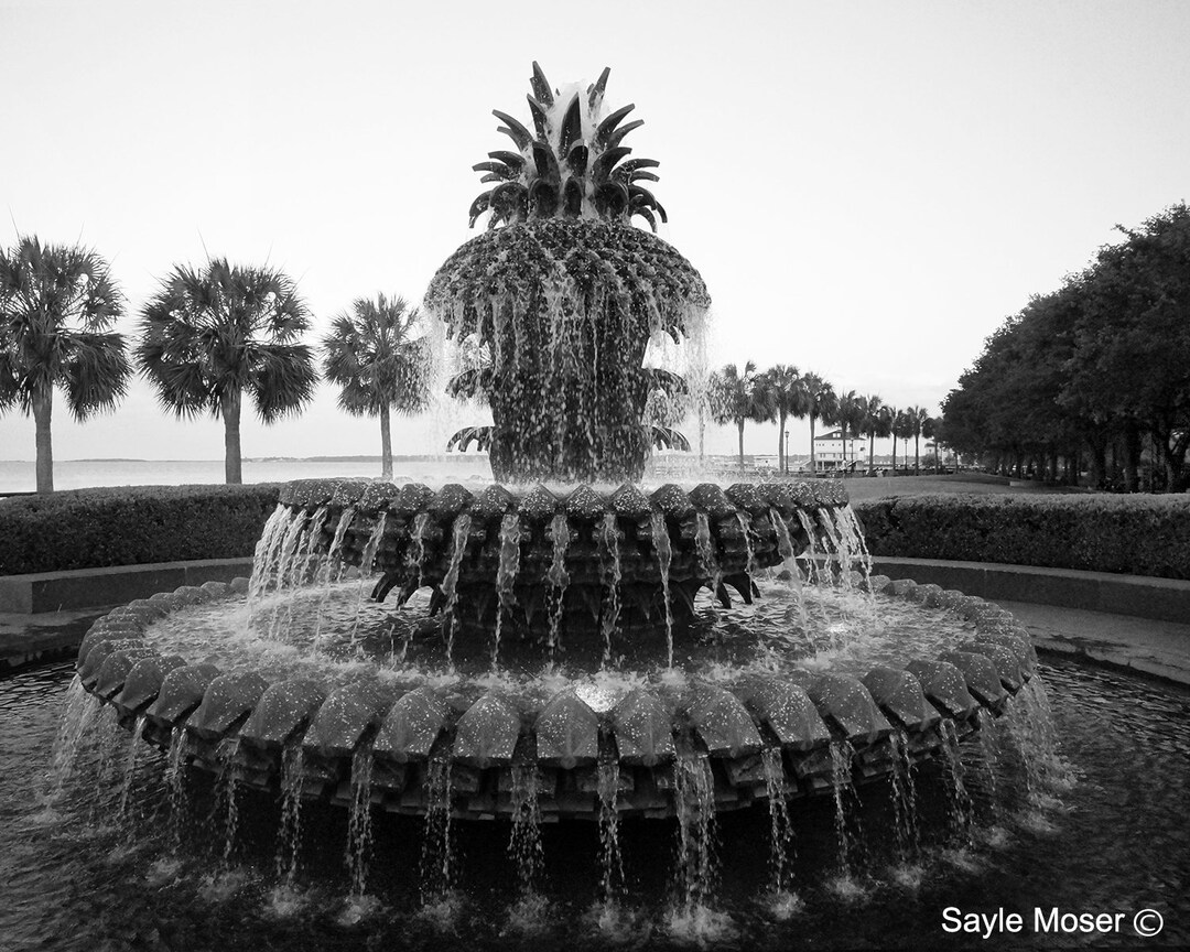 Charleston Pineapple Fountain 2 Fine Art Photograph, Wall Art