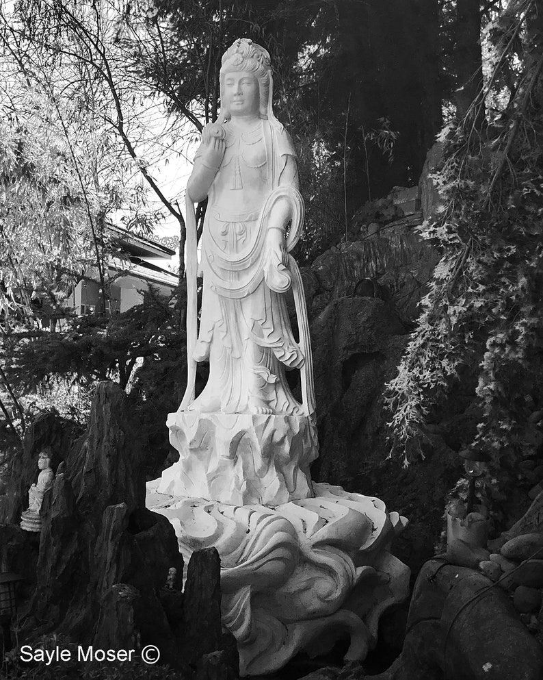 Quan Yin Statue 11 Fine Art Photograph, Wall Art, Spa Decor, Spiritual
