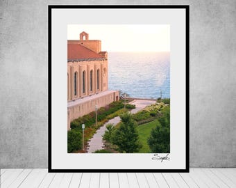 Madonna della Strada Chapel of Loyola University Chicago Fine Art Photograph, Wall Art, Lake Michigan, Loyola Lake Shore Campus View