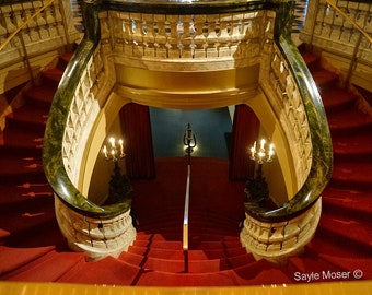 School of the Art Institute of Chicago Grand Ballroom Staircase Fine Art Photograph, Wall Art, Architecture Print, Chicago Photography