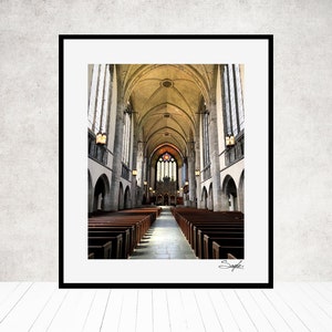 Chicago University Rockefeller Memorial Chapel Fine Art Photograph, Wall Art, Room Decor, Architecture Photo, Church Photo, Wedding Gift