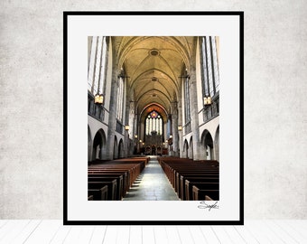 Chicago University Rockefeller Memorial Chapel Fine Art Photograph, Wall Art, Room Decor, Architecture Photo, Church Photo, Wedding Gift