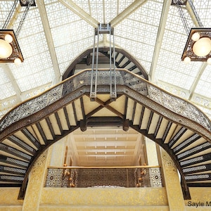 The Rookery Staircase 6 Fine Art Photograph, Wall Art, Room Decor, Chicago Image, Gift, Staircase Print, Building Photograph, Architecture