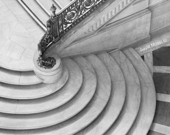 San Francisco City Hall Staircase Detail Fine Art Photograph, Wall Art, Home Decor, SF Image, Gift, Grand Staircase Print, Architecture Art