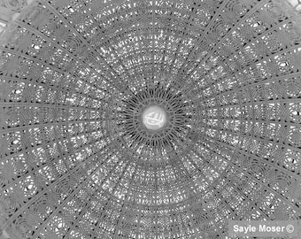 Baha'i Temple Ceiling 3 Fine Art Photograph, Wall Art, Room Decor, Wilmette Image, Bahai Faith Photo, Spiritual Architecture, Round Ceiling