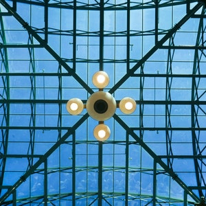 Harold Washington Chicago Public Library Ceiling Fine Art Photograph, Office Decor, Wall Art, Gift, Architecture Photo, Glass Ceiling Image