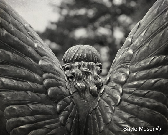 Guardian Angel 14 Black and White Fine Art Photograph, Wall Art, Room  Decor, Angel Statue, Angel Wings, Angel Therapy, Watching Over You 