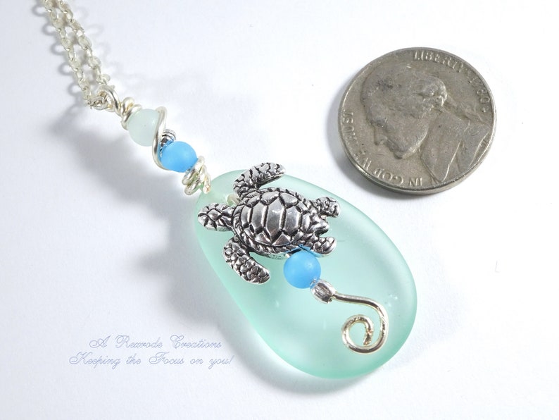 Nautical Sea Glass Car Charm Turtle Car Rear View Mirror Accessory Wire Work Graduation Birthday Friendship Gift for Her Ocean Beach Charm image 10