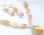 Pastel geel Beaded Jewelry instellen vrouwen glas sieraden voorjaar sieraden Womens Gift voor haar bruiloft afstuderen Gift zomer ketting Set