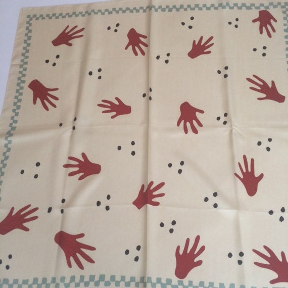 Sale Vintage Bulgari Hands Silk Scarf 