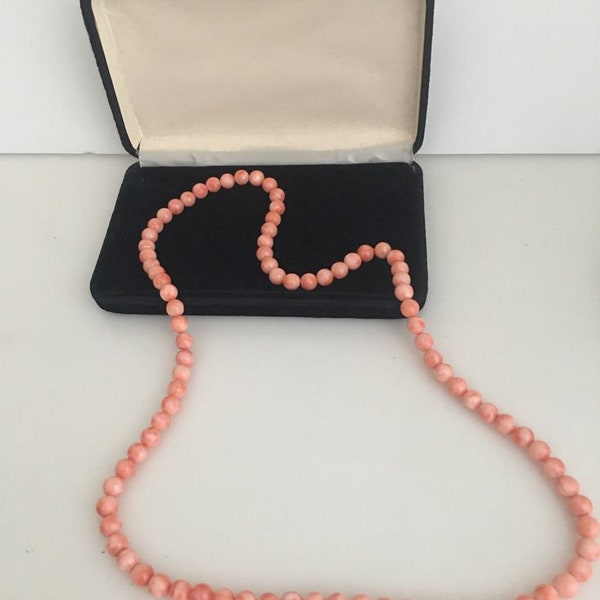 SALE Vintage Coral Bead Necklace Outstanding Natural Coral Beads Endless Strand Measures 30 Inches Long of 9.5 MM Round