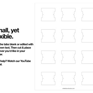 Editable Divider Tabs | Blank | Printable | DIY | White - Etsy