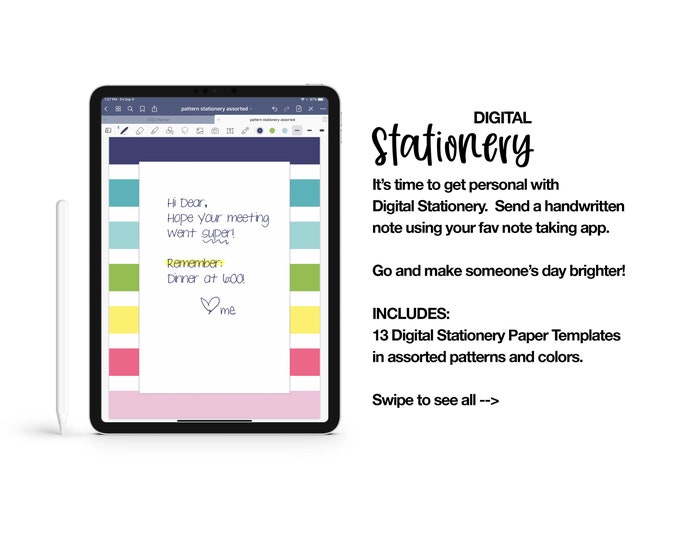 13 Digital Paper Templates - Assorted Patterns and Colors | GoodNotes | Notability | Noteshelf