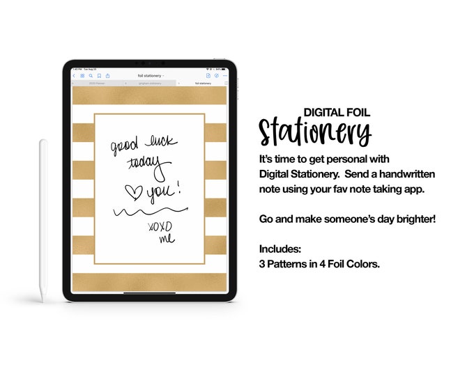 12 Digital Paper Templates - Foil | GoodNotes | Notability | Noteshelf