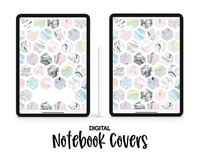 Digital Notebook Covers - Marble Pattern | GoodNotes | Notability | Noteshelf