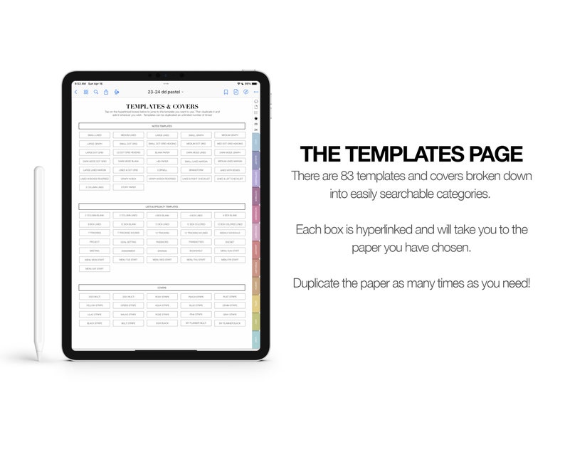 2023 2024 Mid Year Deluxe Digital Planner & 12 Subject Etsy