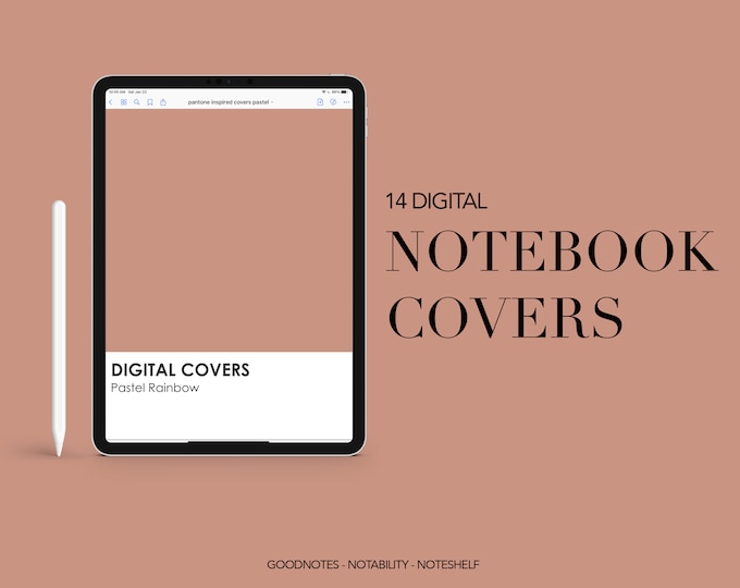14 Digital Notebook Covers - Pastel - Inspired by Pantone | GoodNotes | Notability | Noteshelf