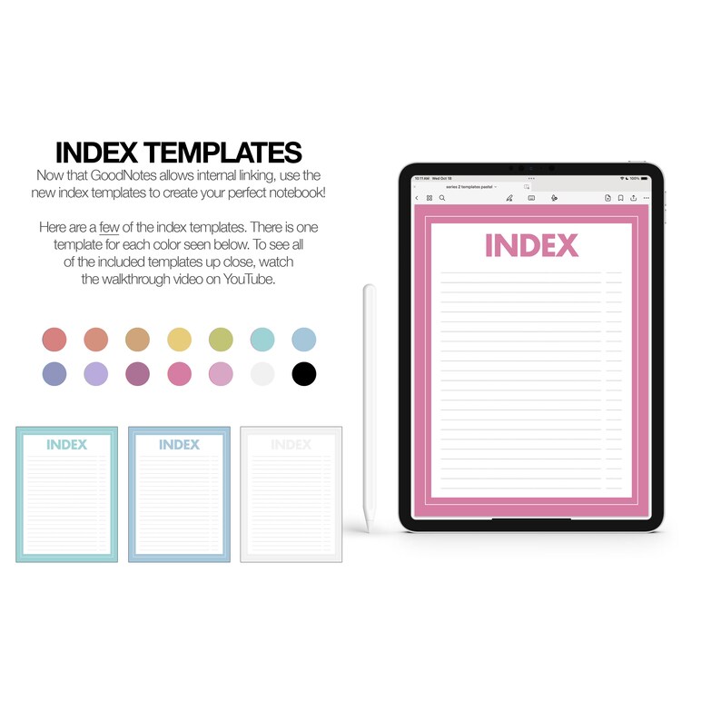 143 Digital Templates | SERIES 2 | for Goodnotes | (pastel Color) - Etsy