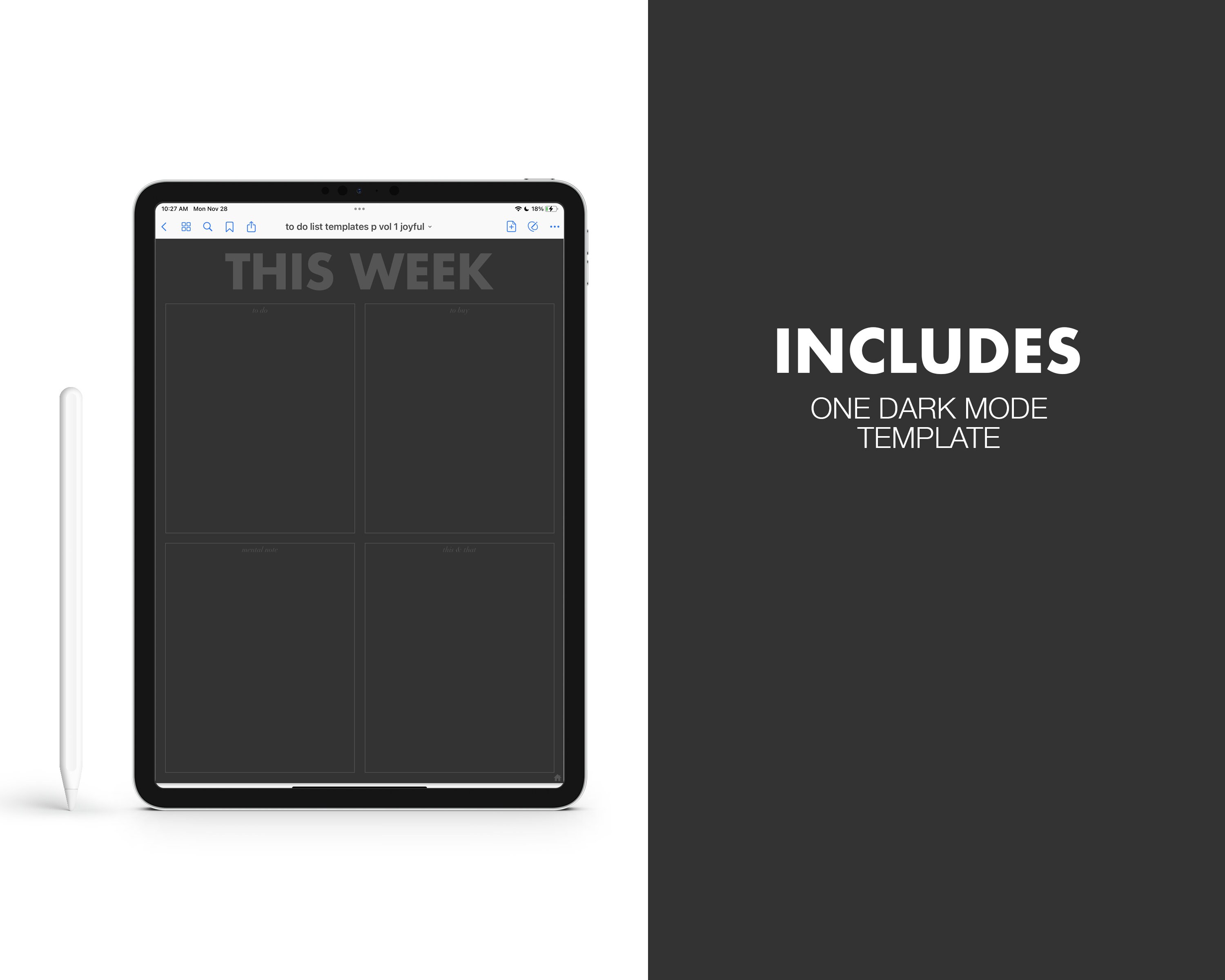 16 Digital Lists and Notes Planning Templates VOL 1 Etsy