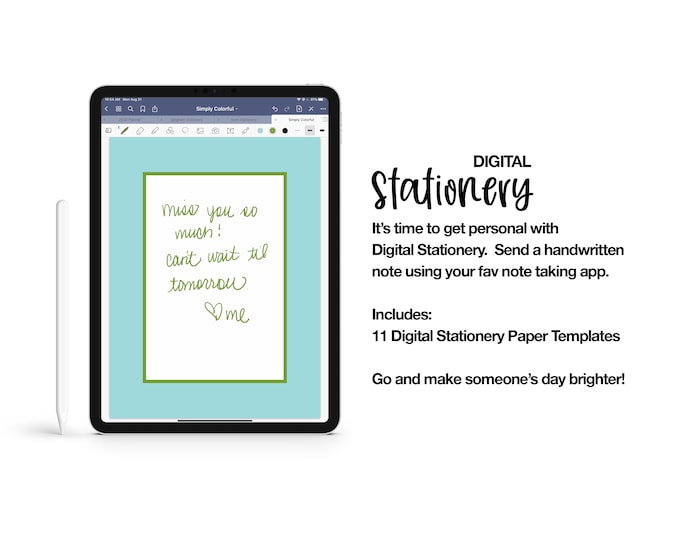 11 Digital Paper Templates - Simply Colorful | GoodNotes | Notability | Noteshelf