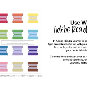 Editable Divider Tabs | Blank | Printable | DIY | Rainbow - Etsy