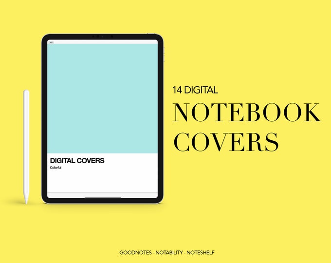 14 Digital Notebook Covers - Colorful - Inspired by Pantone | GoodNotes | Notability | Noteshelf